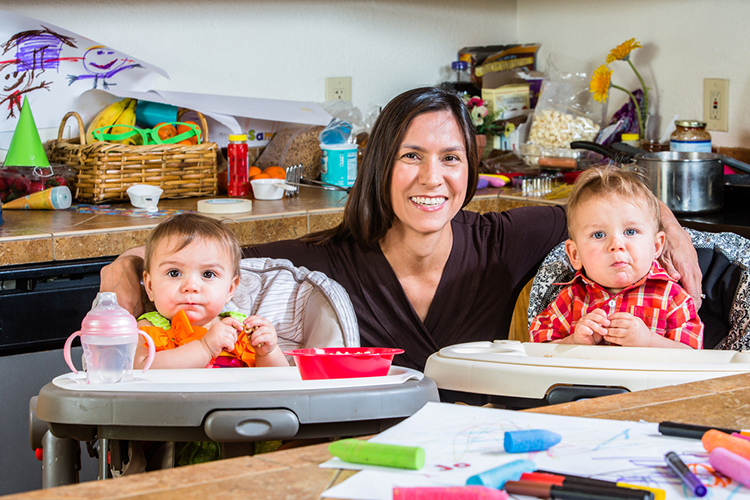 care provider and kids at a family child care home