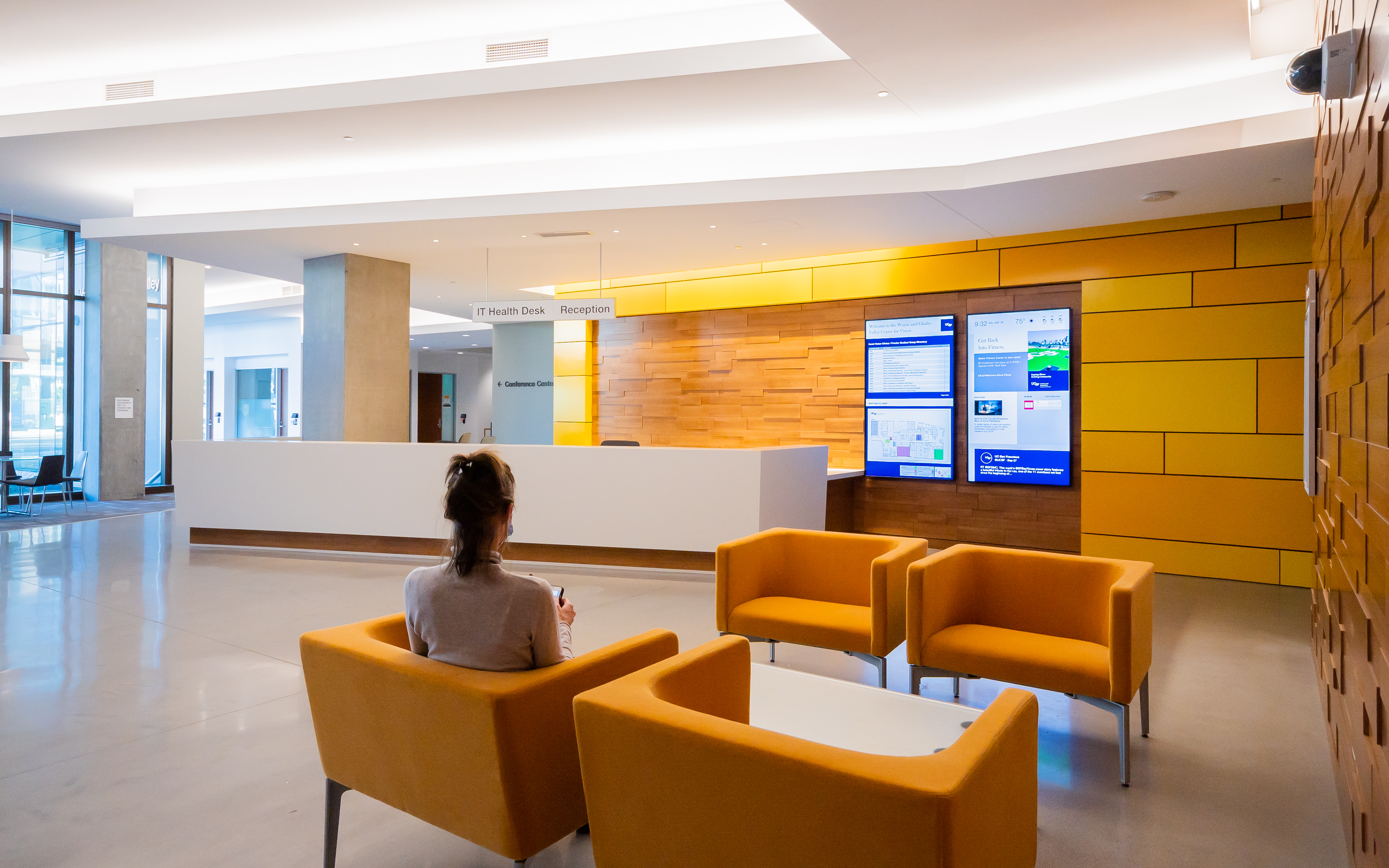 lobby with digital signage