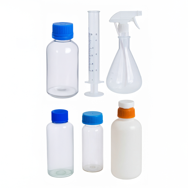Assorted plastic bottles and containers