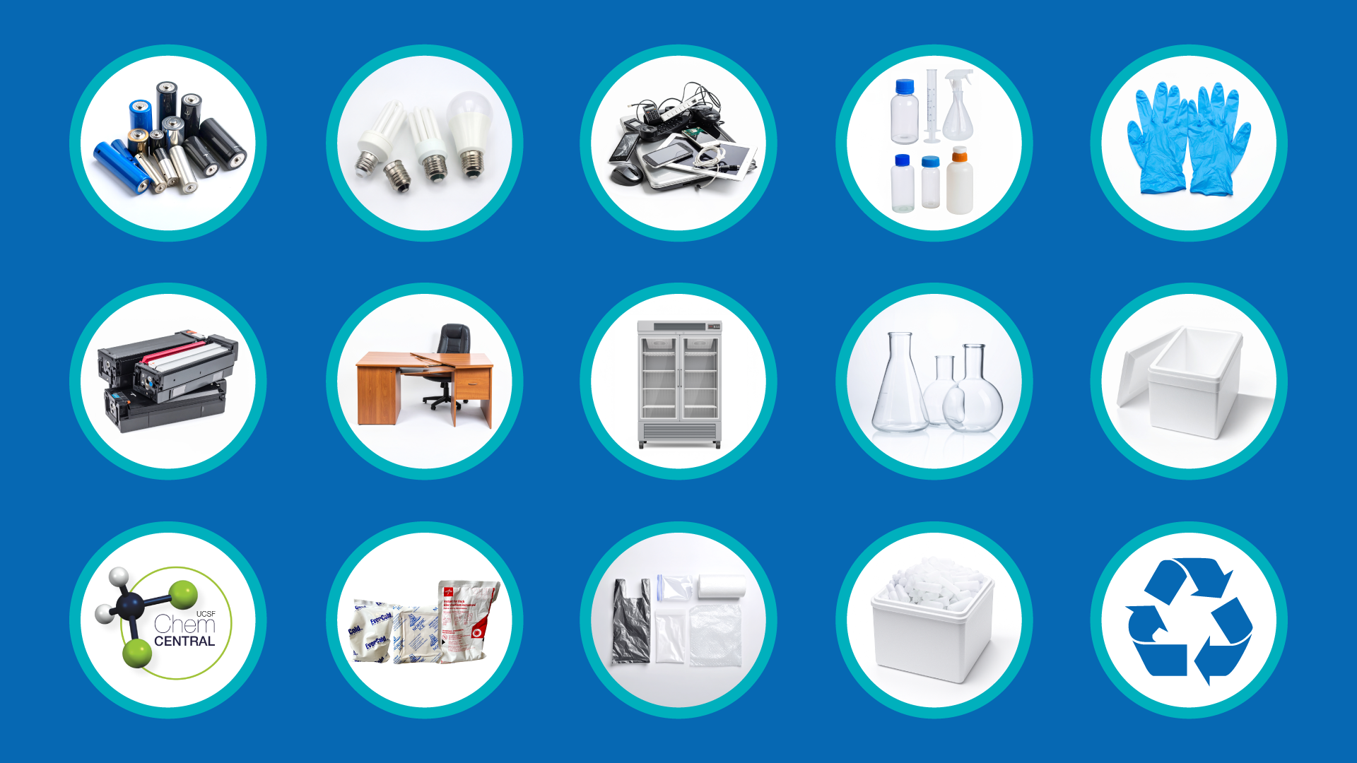 Collage of waste materials