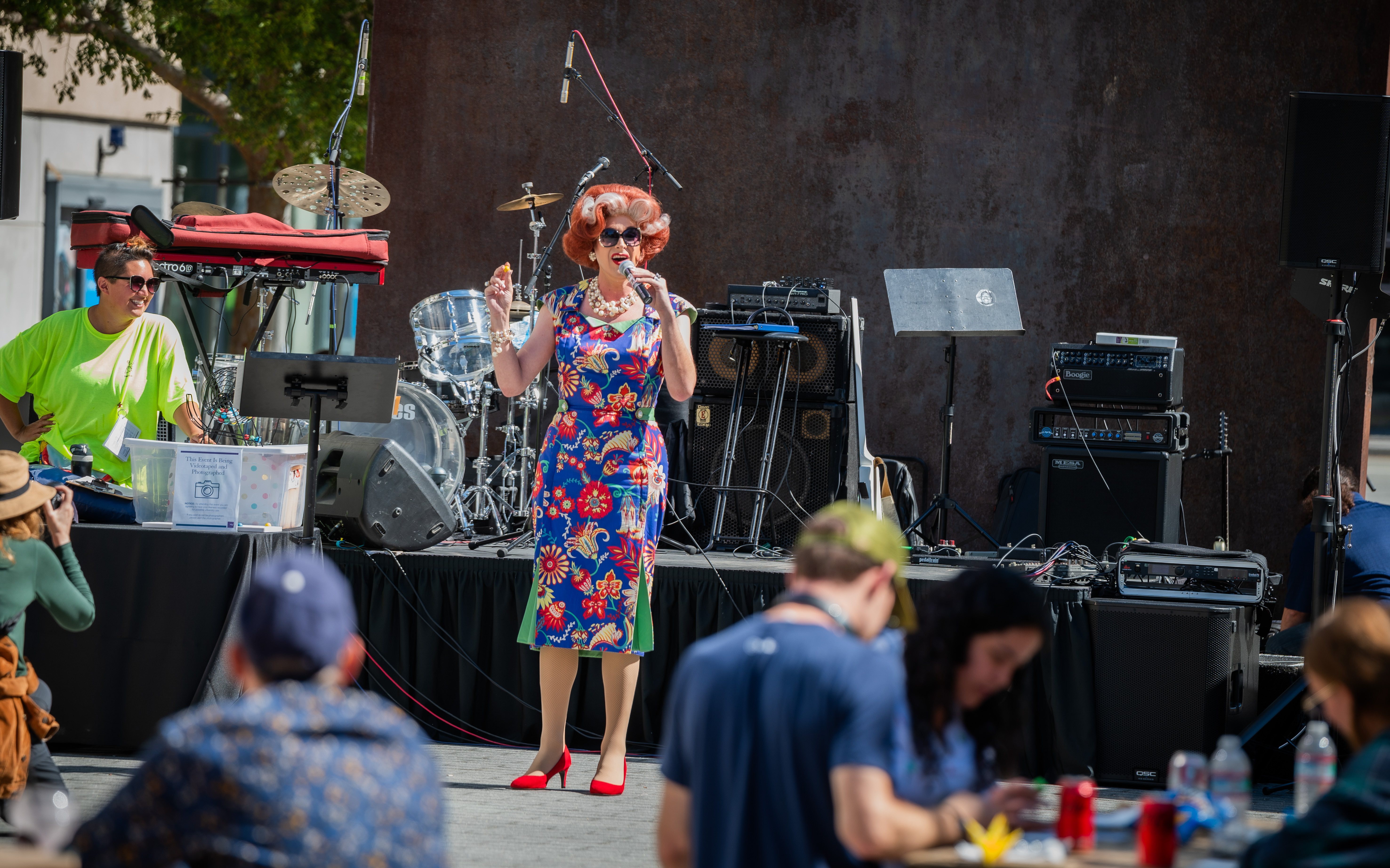 Katya Smirnoff-Skyy talking on the microphone