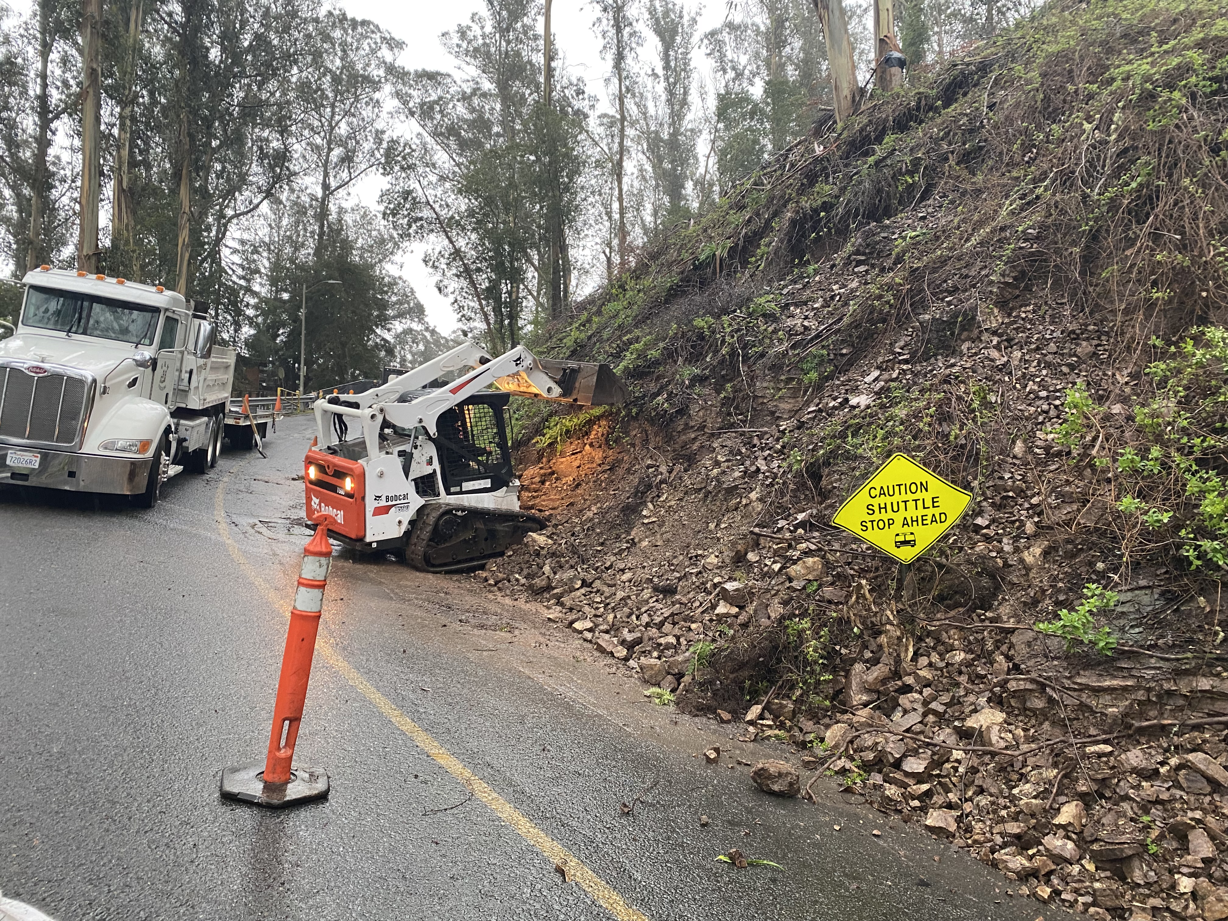 Earth removal at Mount Sutro.