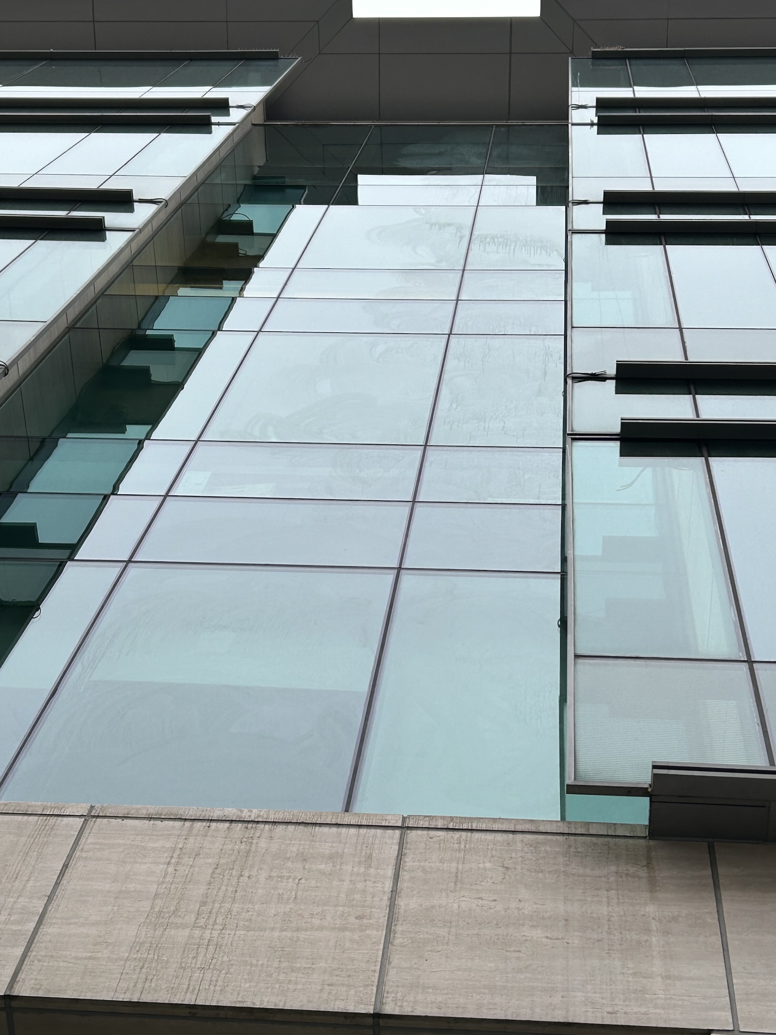 View of completed bird clean up on Genentech hall