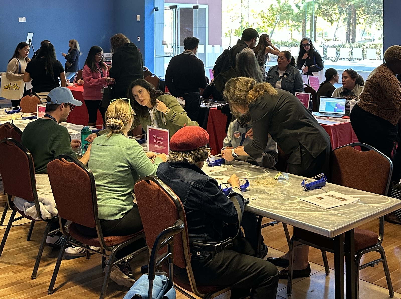 Attendees practice crafts at RCO showcase