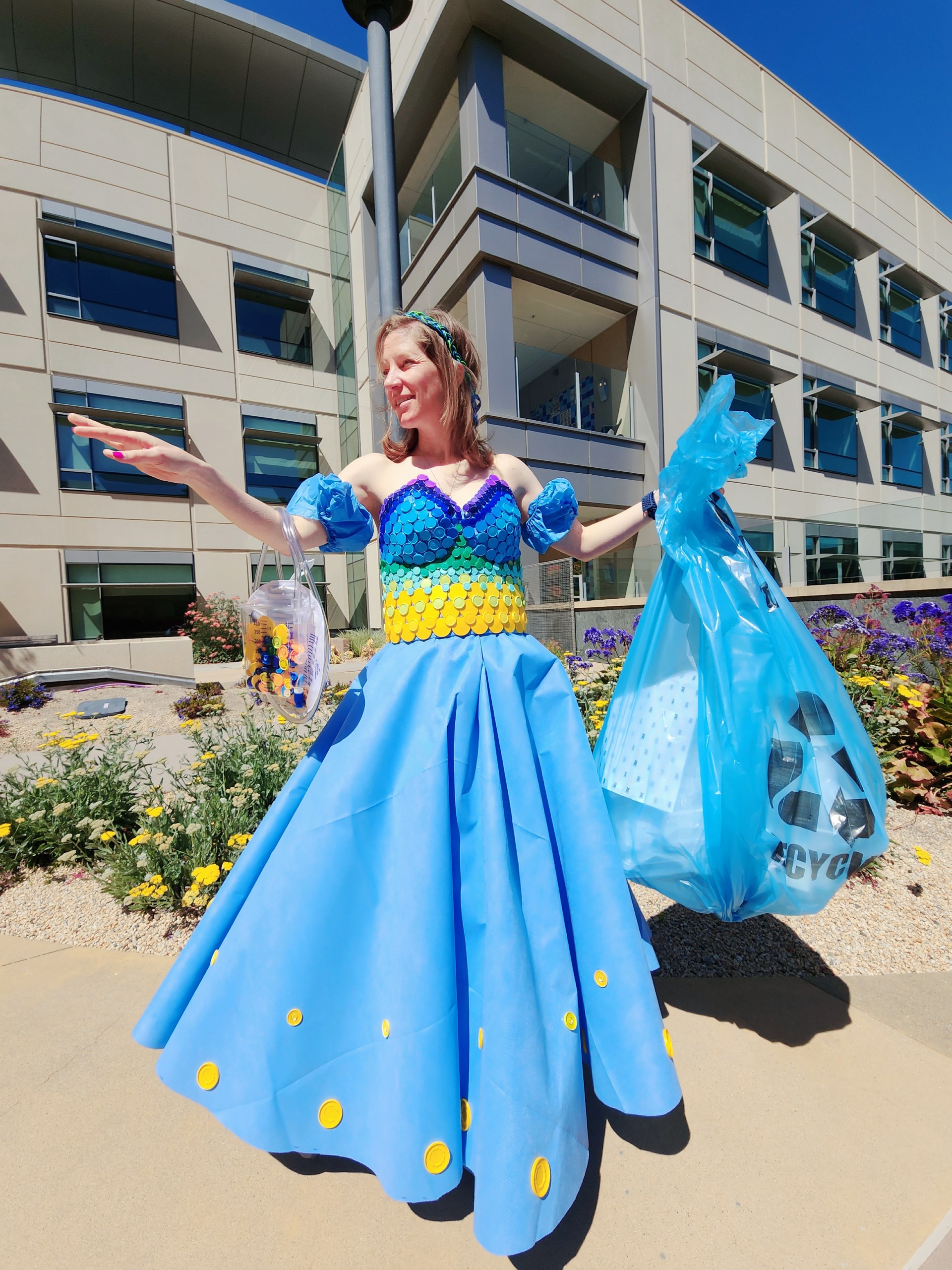 Regrown dress on a model