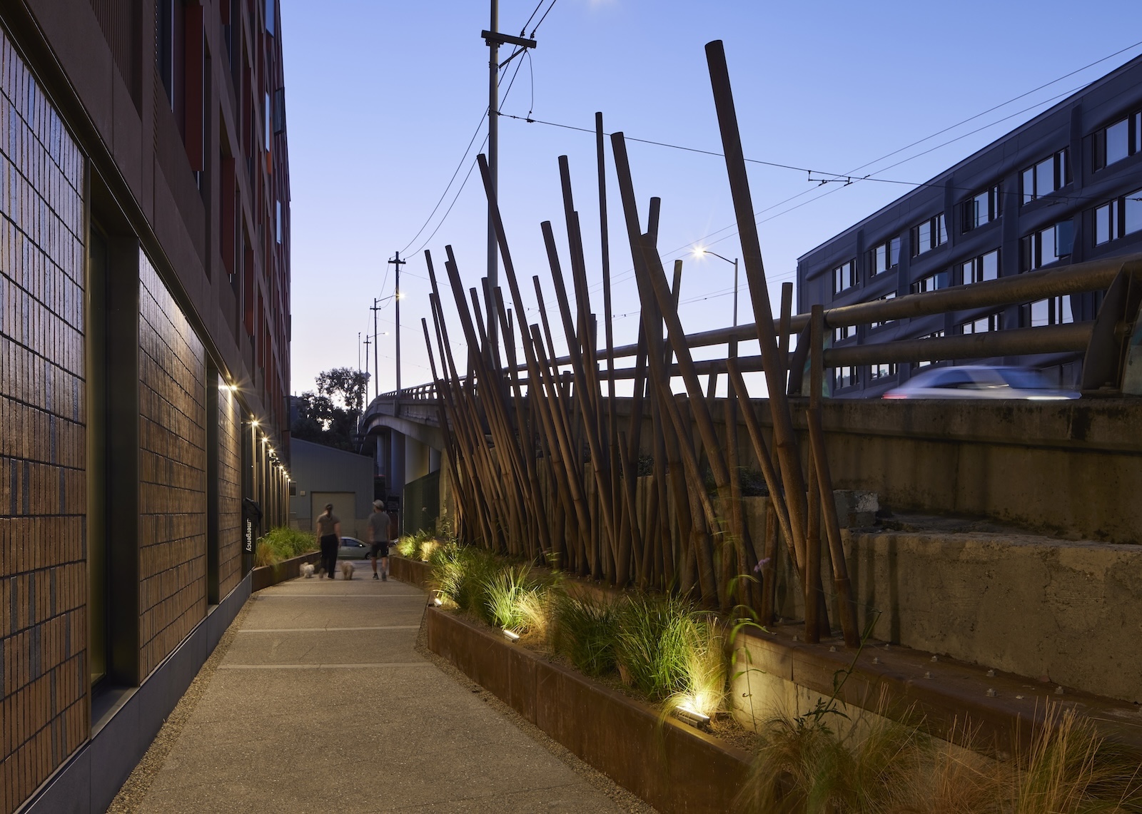 Design features at The Tidelands evoke imagery of salt marsh tidelands. Photo Credit: Bruce Damonte