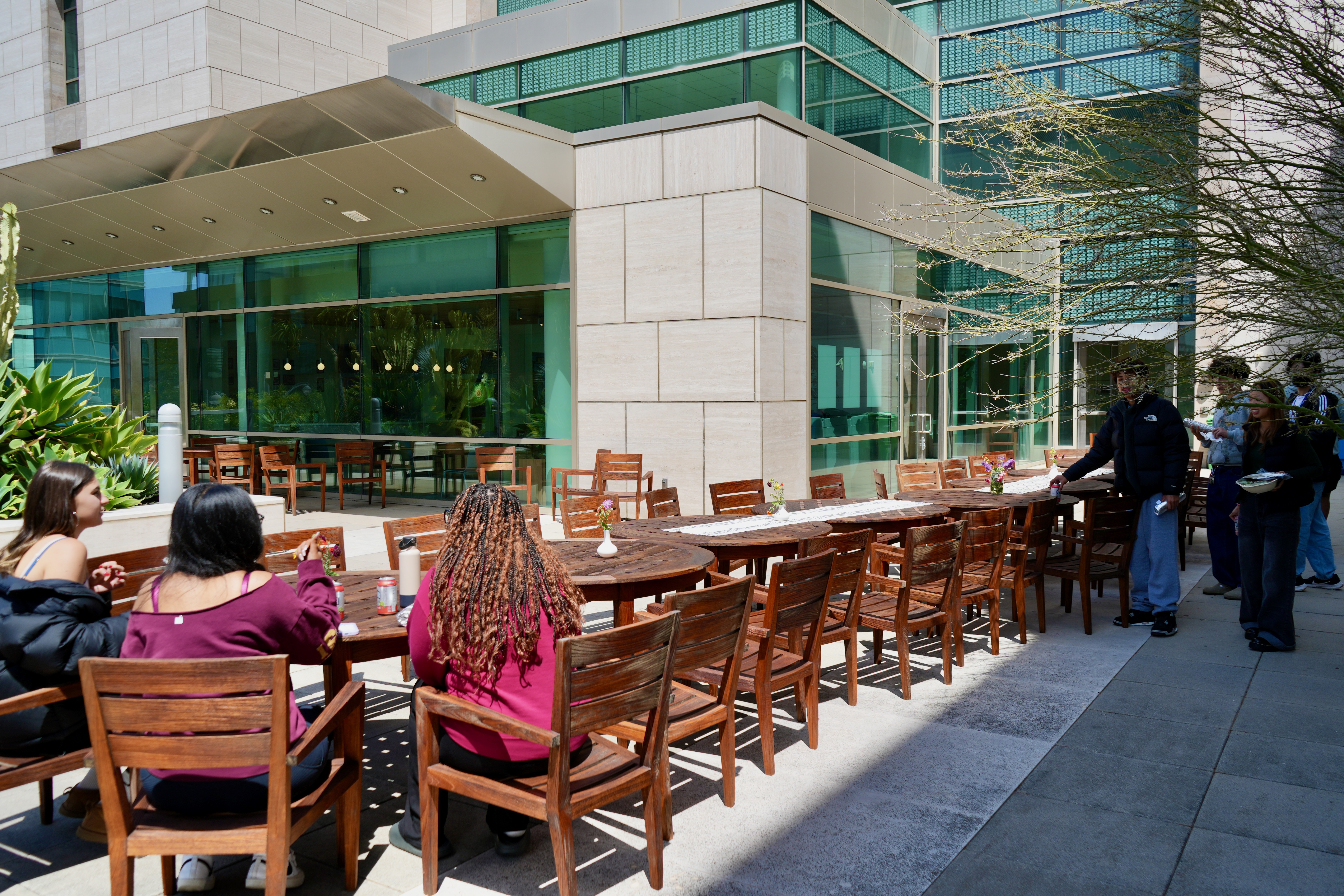 outside patio of cafe 24 space