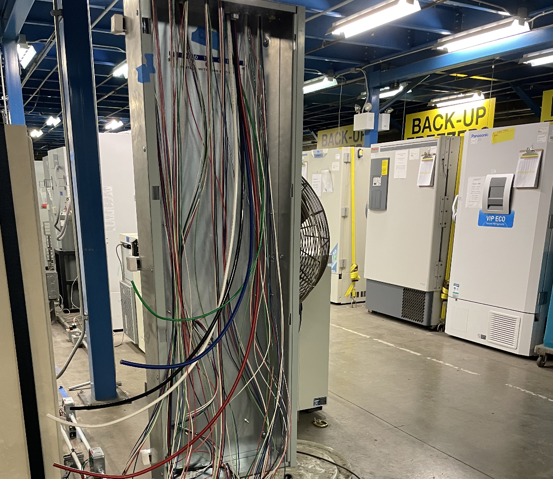 Freezers in a row at Oyster Point