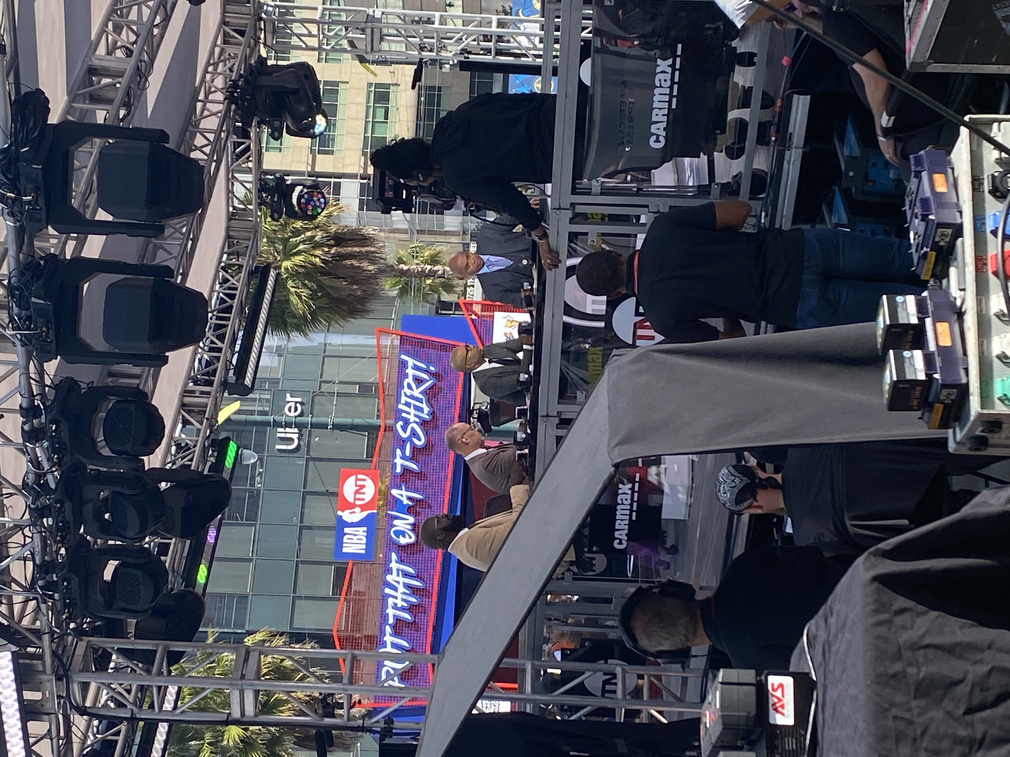 NBA on TNT hosts on stage.