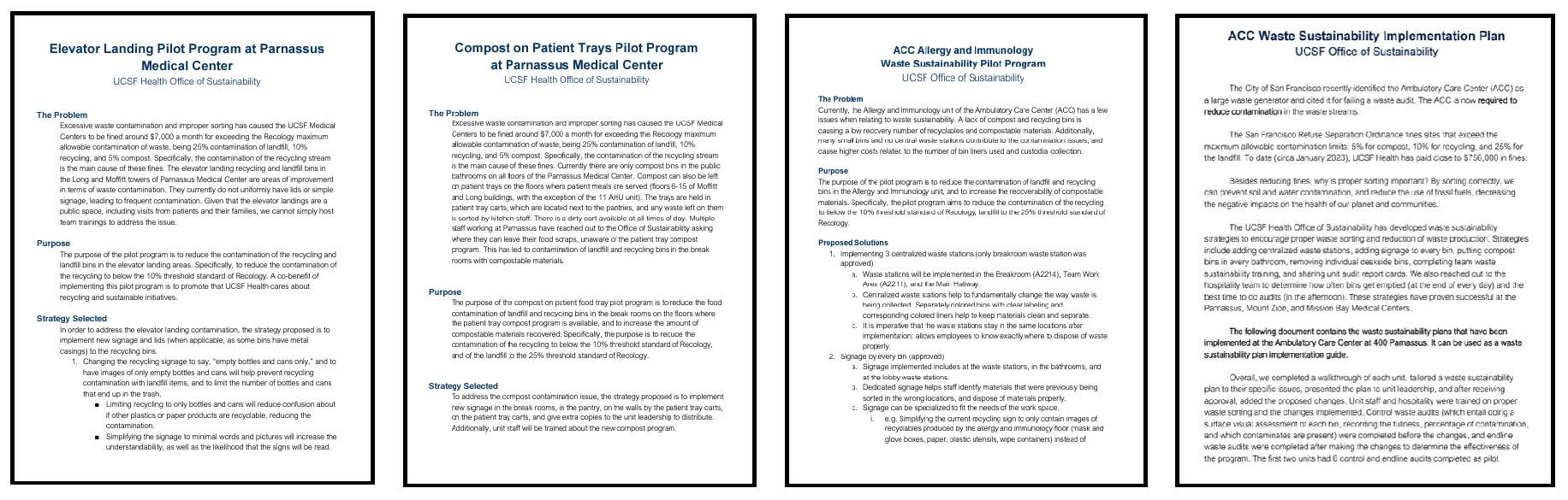 Screenshots of Case Study Cover Pages