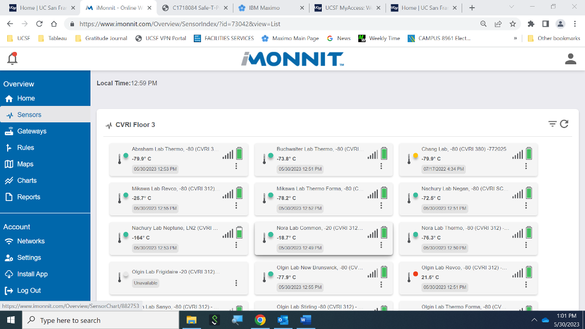 iMonnit sensor monitoring