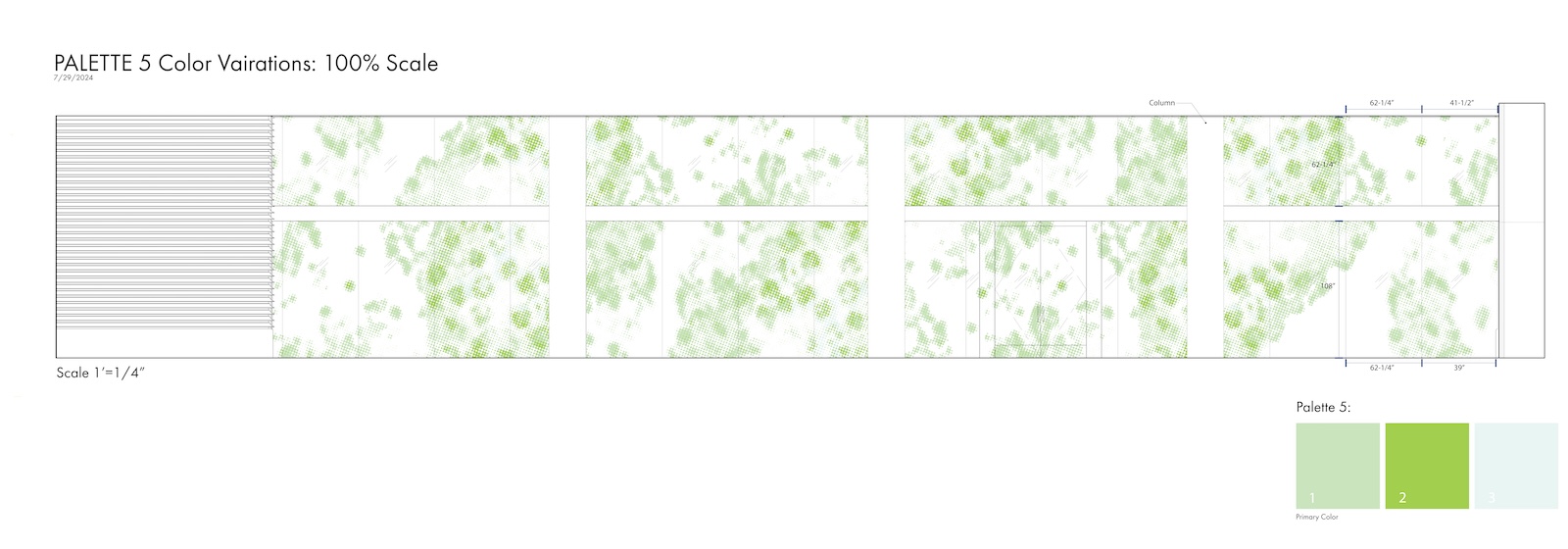 Color variations of the glass palette