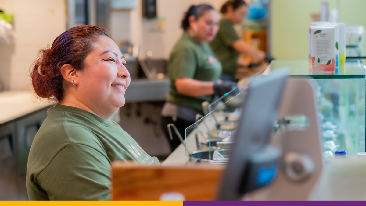 Person at the counter.