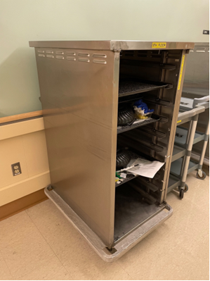 Example of patient food tray cart.