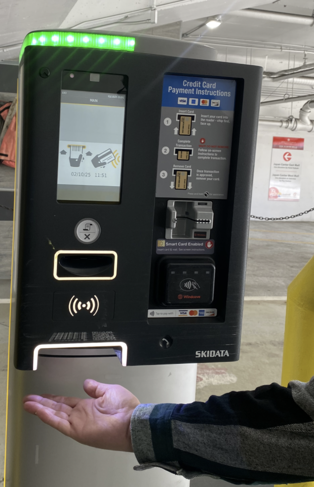 Garage ticket machine