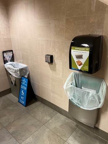 landfill and compost bin