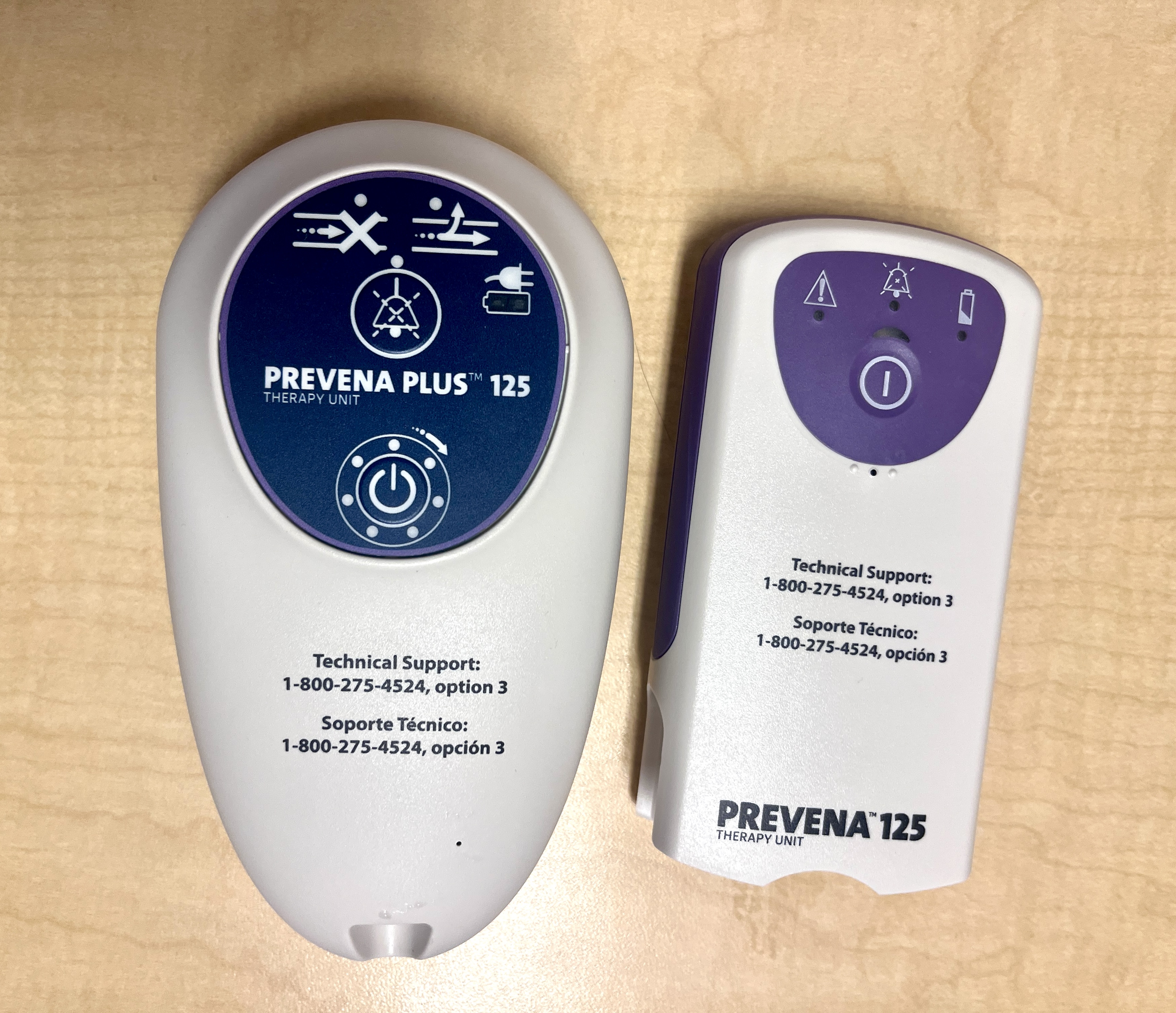 Two Prevena therapy devices
