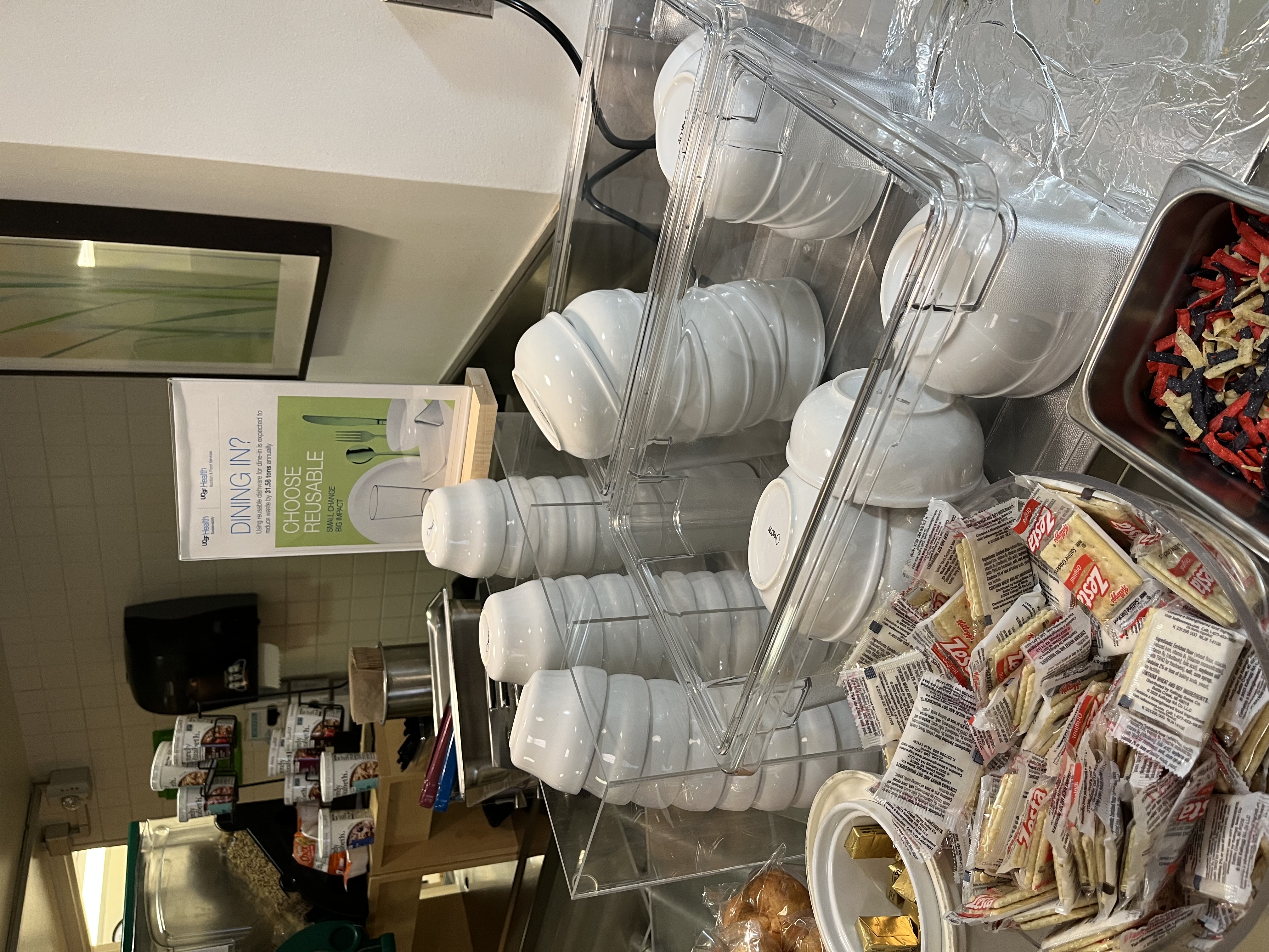 Reusable soup bowls at Mount Zion