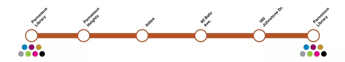 Bronze shuttle stop locations