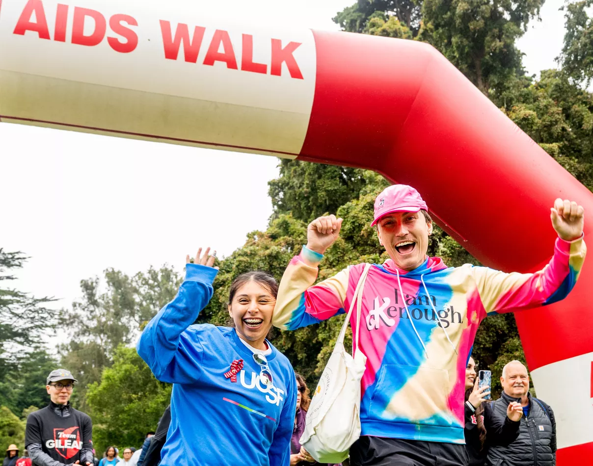 UCSF AIDS Walkers completing walk